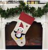Customized Large Christmas Stocking Santa Snowman Candy Gift Socks Tree Ornament Decorations for Family Holiday Xmas Party Decor