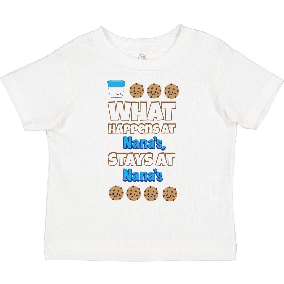 Inktastic What Happens At Nana s Toddler T-Shirt Nana Grandparents Funny Cute 100
