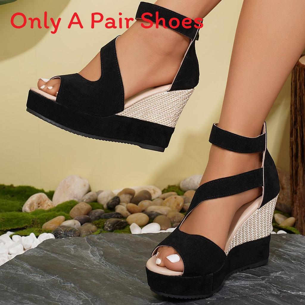 Style Peep Toe Sandals With Thick Rubber Sole For Summer Casual Wear
