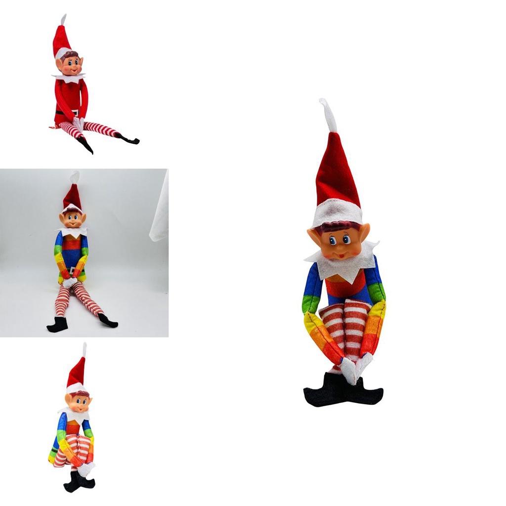 Adorable Poupée Elfe de Noël Peluche Jouet Pour Décorations Festives de Maison Et Cadeaux