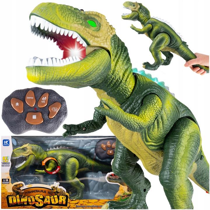 Dinozaur Rc Robot Led Muzyka Zdalnie Sterowany Interaktywny Chodzi Świeci