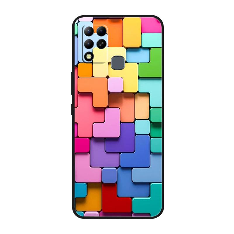 For Infinix Hot 11 G37 4G Case Covers TPU Black Silicone Cover for Infinix Hot11 G37 Protective X689F Soft G 37 Black Shells