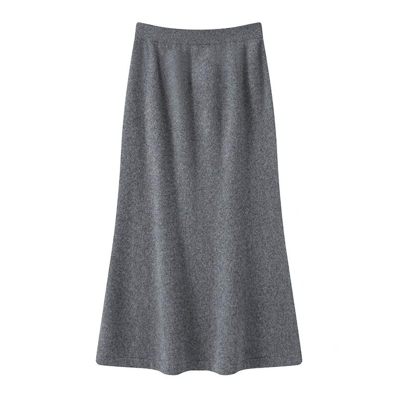 

2025 Women s High Waist A-line Cashmere Skirt: Long, Thick, Soft, Smooth, Autumn/Winter Casual Wear Extra Large верблюд