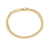 Bracciale a Catena Cubana in Acciaio Inossidabile Placcato Oro 14K - Incisione Personalizzata Disponibile