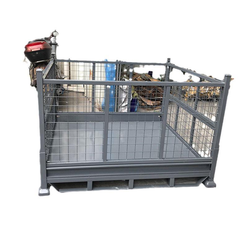 Customizable Heavy-Duty Galvanized Folding Metal Tote Box for Warehousing & Logistics