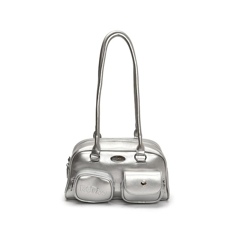 Korean version of trendy niche design armpit bag women's 2025 summer new shoulder bag multi-pocket trendy handbag