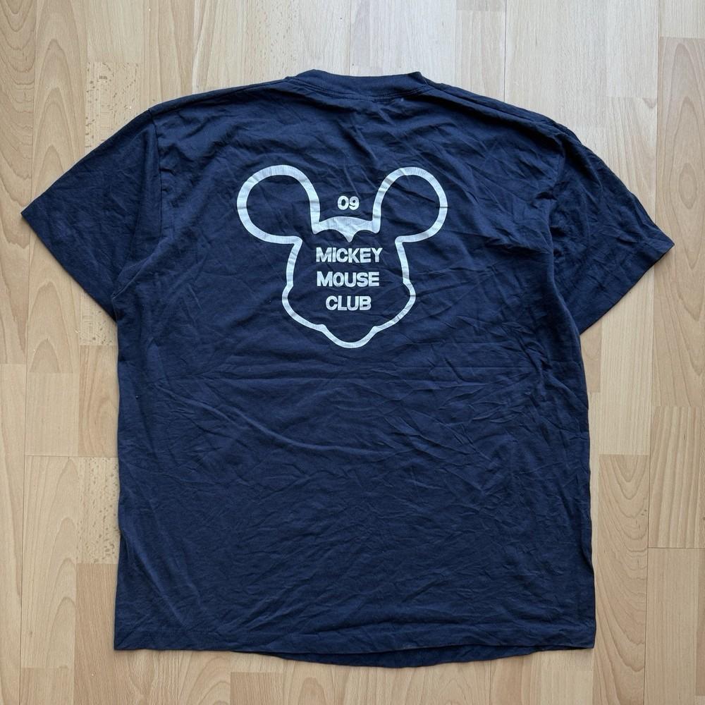 Vintage 90s Mickey Mouse Club Single Stitch Faded Graphic Navy TShirt Unisex T-Shirt L