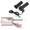 Electric Bike Controller Kit Aluminum Alloy Controller and Throttle Handle Set with for Riding 24V 500W