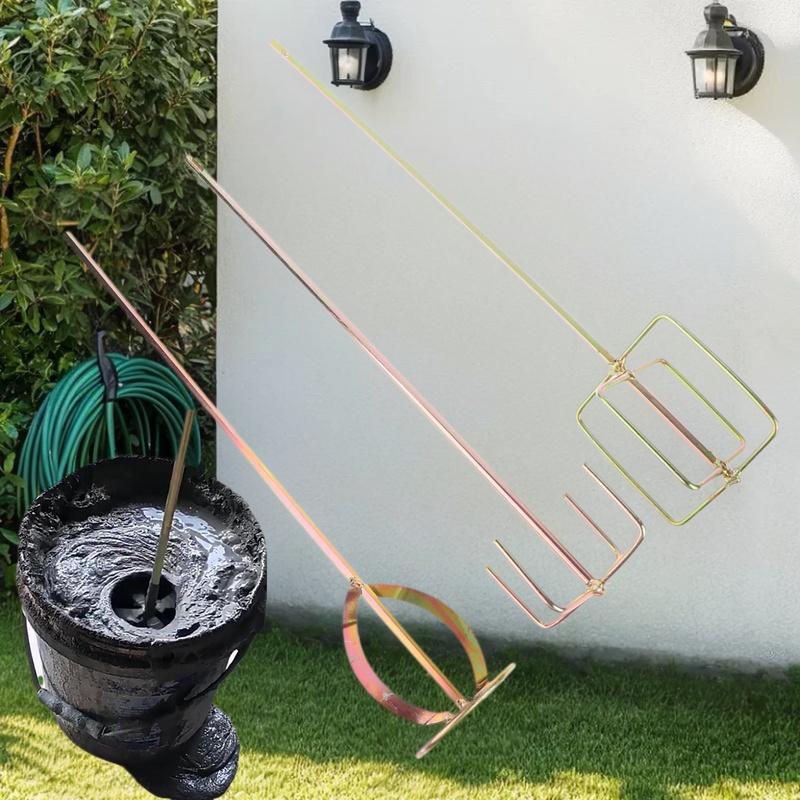 1Pcs Putty Powder Coating Paint Electric Mixer Rod Head Mixing Rod Mixer Drill Paint Stirring Rod Mortar Mixing Paddle