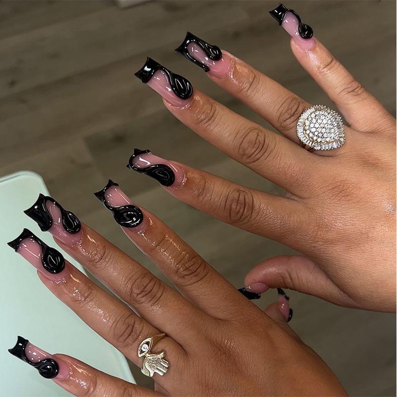 

European & American Gradient Nail Art: Handmade Wearable False Nails