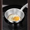 IMEEA Frying Mini Lunch Fried with Stainless Induction Dishwasher Cookware Pan, Pot, Box, Breakfast, Egg, Lightweight, 13cm, Three-Layered, Spout,
