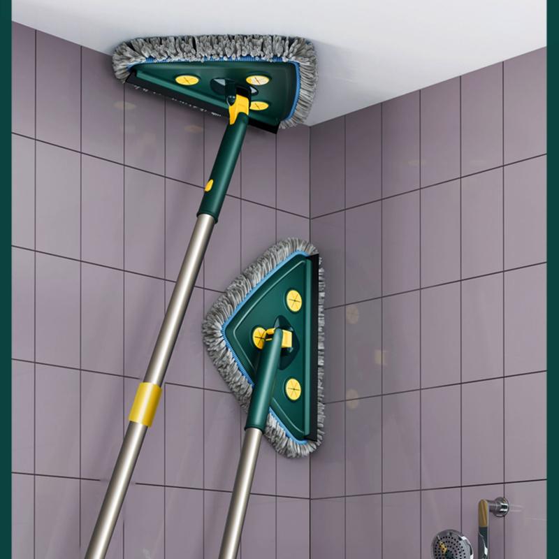 Washing Glass Ceiling Car Wash Cleaning Squeegee Kitchen Wall Flat Mop Windows Telescopic Wiper Brush With Chenille Triangle Mop