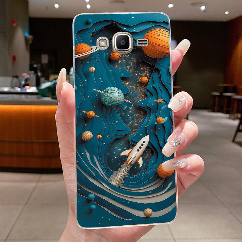 For Samsung Galaxy J2 Prime J2 Ace Grand Prime A5 2015 Case Flower Butterfly Phone Capa Soft Silicon Transparent TPU Jelly Cover