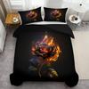 Burning Rose Pattern Printed Quilt Cover Artistic Style Soft Comfortable Bedding Set Luxury Home Textiles Duvet Cover Pillowcase