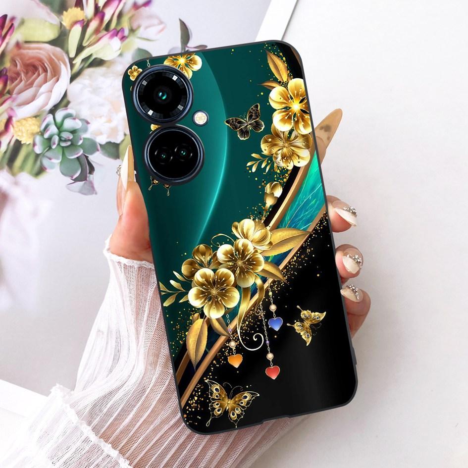 For Tecno Camon 19 Pro CI8 Case Camon19 Pro 5G CI7n Cover Pretty Butterfly Soft Silicone Black Cover For Tecno Camon 19 Neo Etui