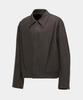 Coor Pleated Wool Jacket (Melange Brown Charcoal)