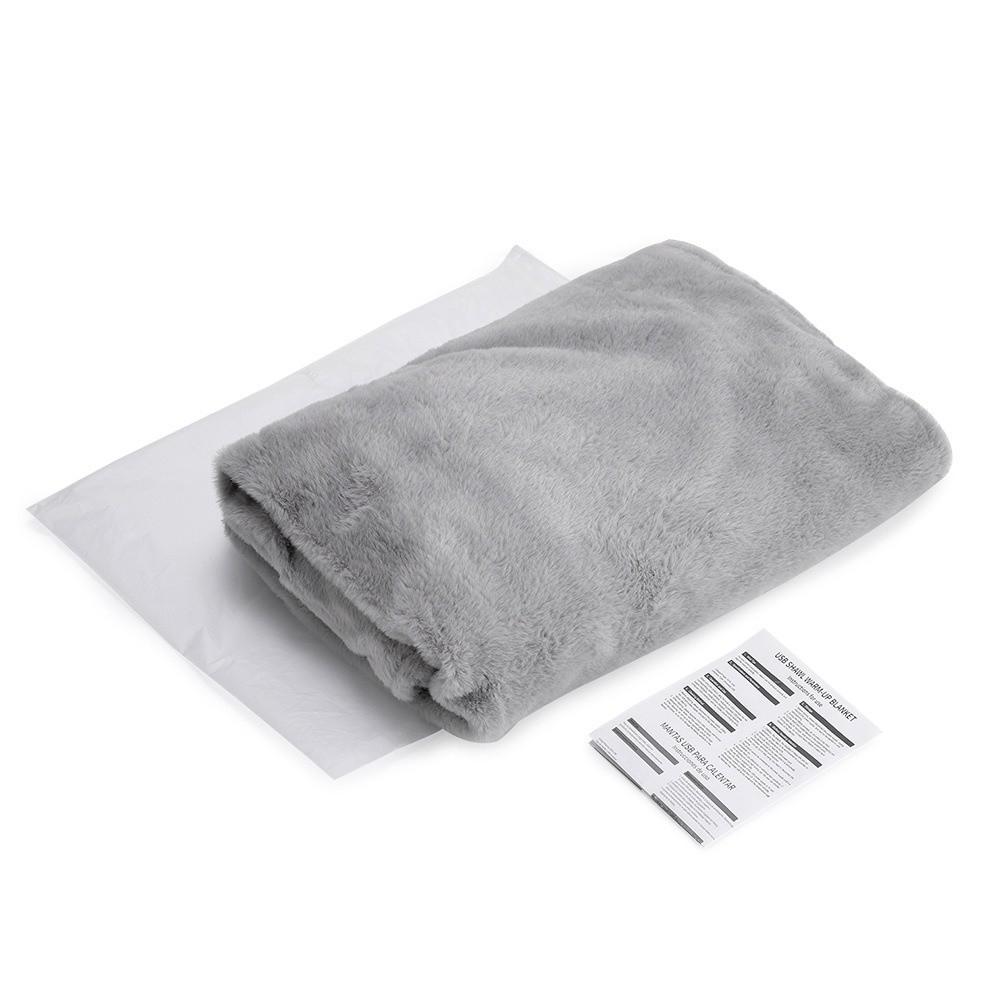 

High Quality Wearable USB Electric Heated Blanket Washable 3 Heating Levels Warming Shawl Portable Leg Cover Winter сірий