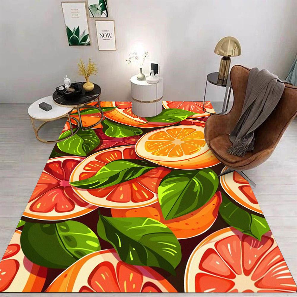 Colorful Fruits Artistic Carpet Living Room Sofa Carpet Home Decoration Bedroom Carpet Lounge Kitchen Coffee Table Floor Modern