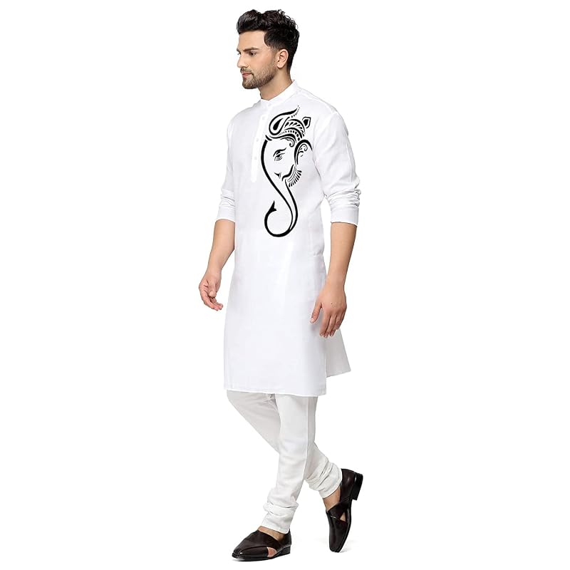 Ashtang Kokvilnas Maisījuma Digitālās Drukas Kurta