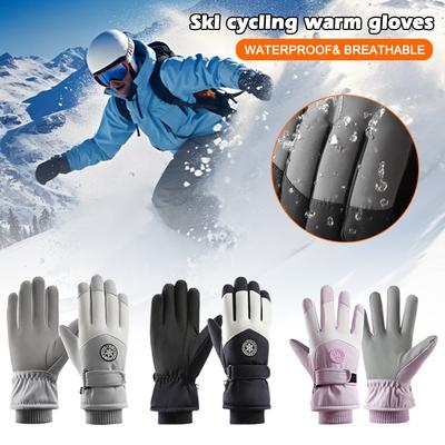 Winter Gloves for Men Warm Windproof Waterproof Ski Women Glove with Touchscreen Thermal Lining Anti-Slip for Cycling Motorcycle