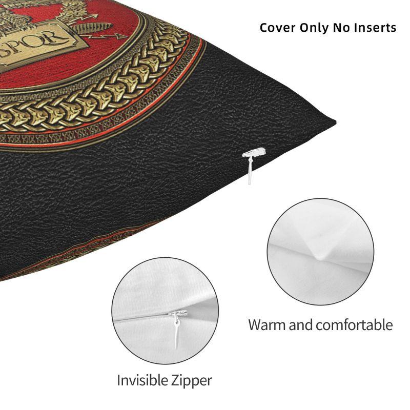 Custom Nordic Gold Roman Imperial Eagle Cushion Cover For Sofa Soft Spqr Medallion Edition Over Black Leather Pillow Case