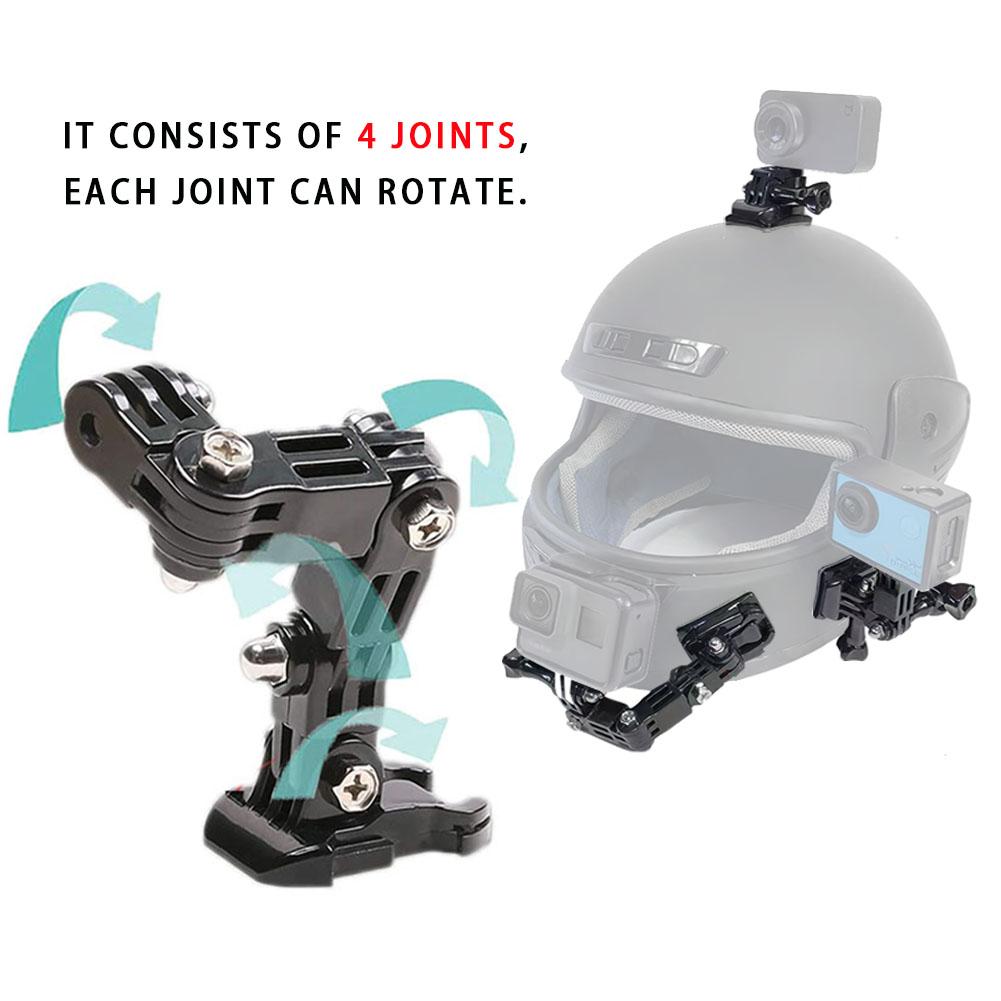 For GoPro Hero Motorcycle Helmet Extension Arm Osmo Action Sports Camera Helmet Chin Mount Accessories Set For Go Pro Insta360
