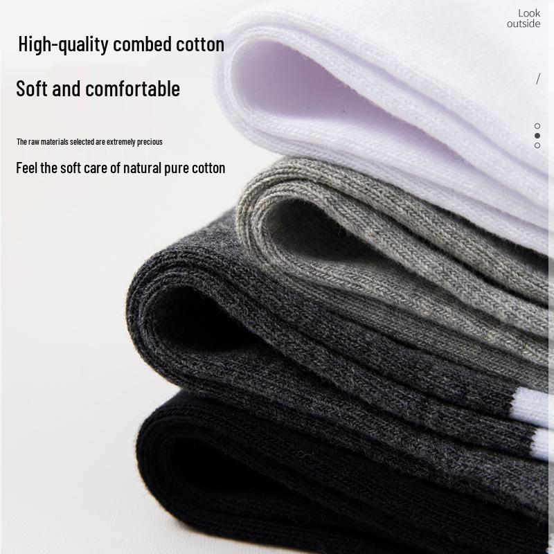 Women's Autumn/Winter Three-Stripe Knee-High Cotton Socks - Japanese JK Slimming, Sweat-Absorbent, Breathable Design