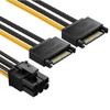 Sata15pin To 6Pin Power Cable for Video Card Connection Easy To Use Power Cord for Enthusiasts and Pc Builders