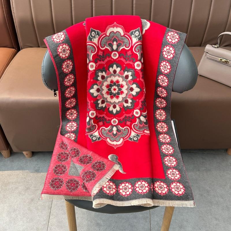 Winter new Zhongxiangyun jacquard scarf women's imitation cashmere shawl high-end sense versatile thickened warm scarf