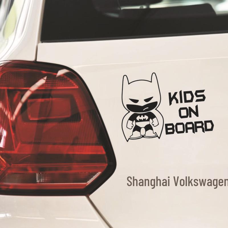 Cartoon Kids on Board Car Sticker - Baby and Anime Design