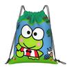Custom K-KeroKeroKeroppies Drawstring Bags Men Women Foldable Sports Gym Sackpack Frog Cartoon Shopping Storage Backpacks
