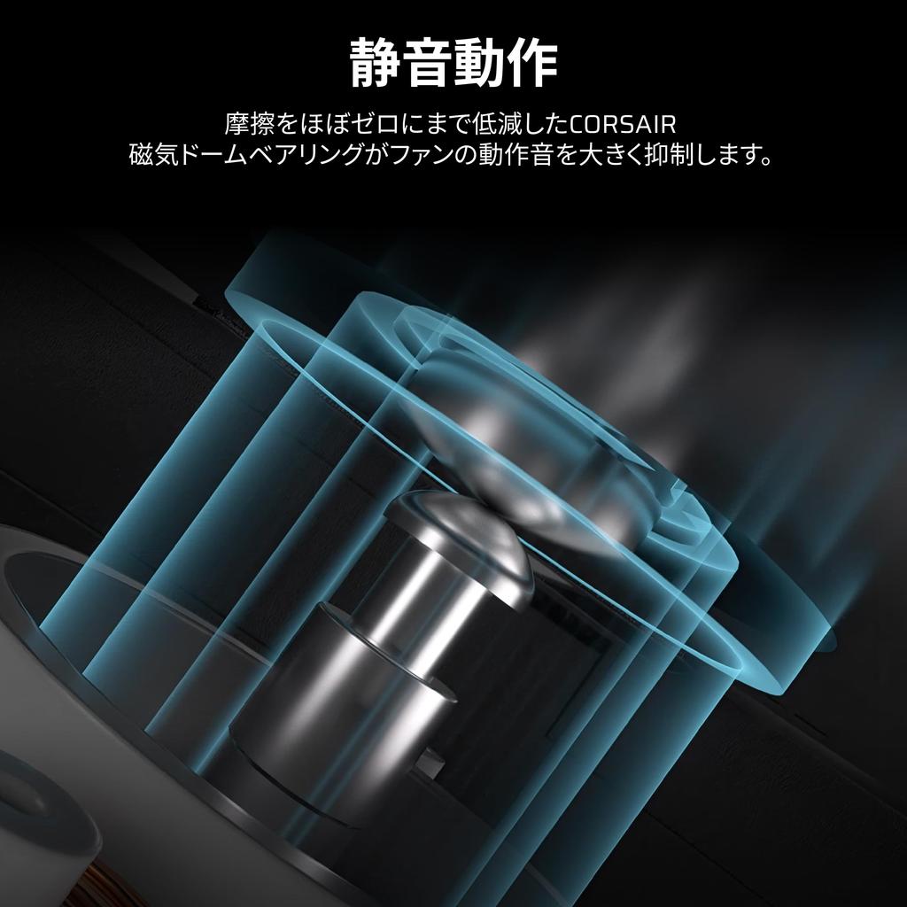 CORSAIR RS140 PWM 140mm PC Case Fan Daisy Chainable Single Pack White CO-9050194-WW