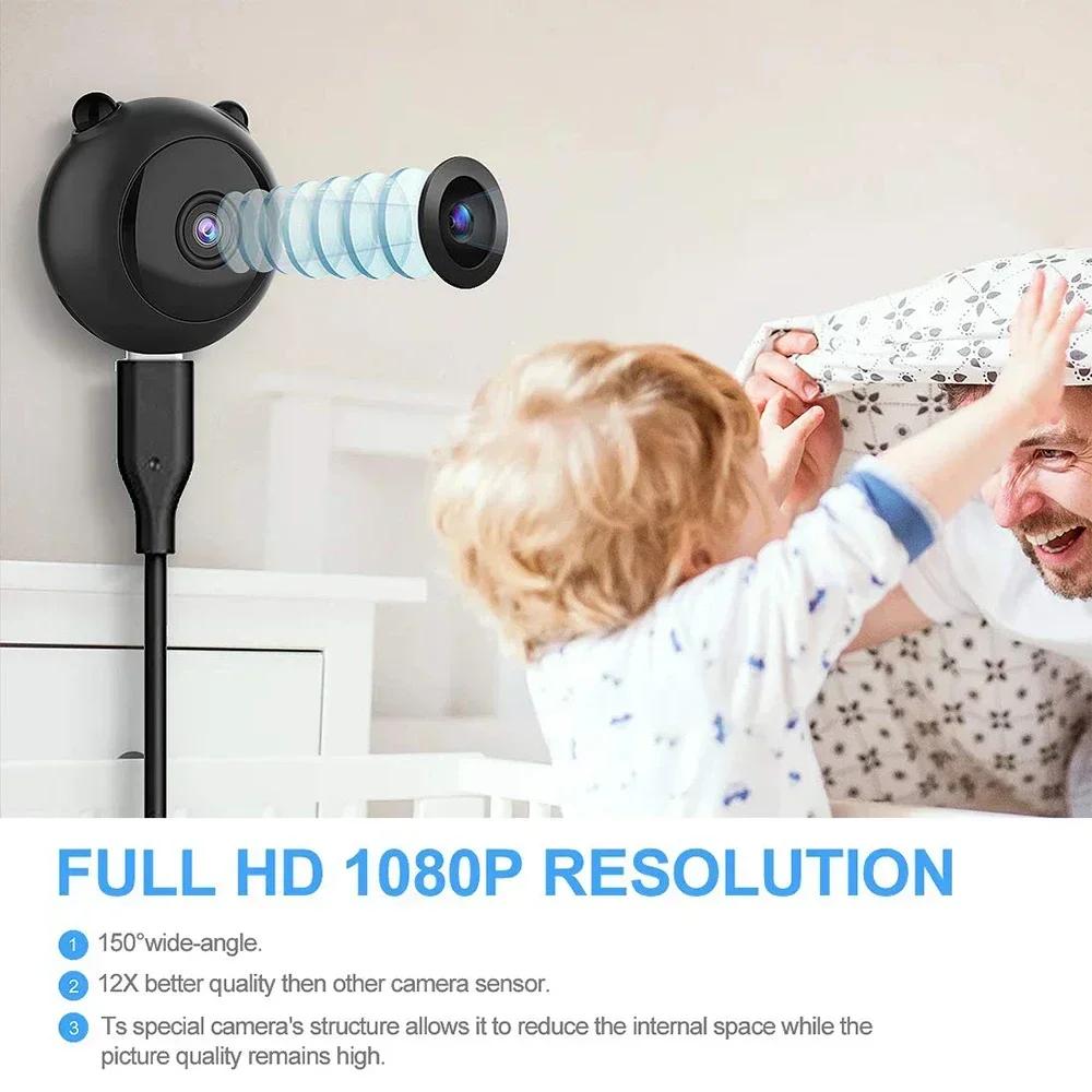 1080P HD Camera Private Mode Remote Wireless Infrared HD WiFi Camera Smart Network Home Monitor