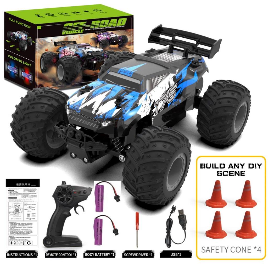 AAYC1 JJRC Q175 1:18 20 Km/h 2.4GHz Remote Control Car With LED Light Off Road Remote Control Cars Drift Monster Truck Toys Car Gift