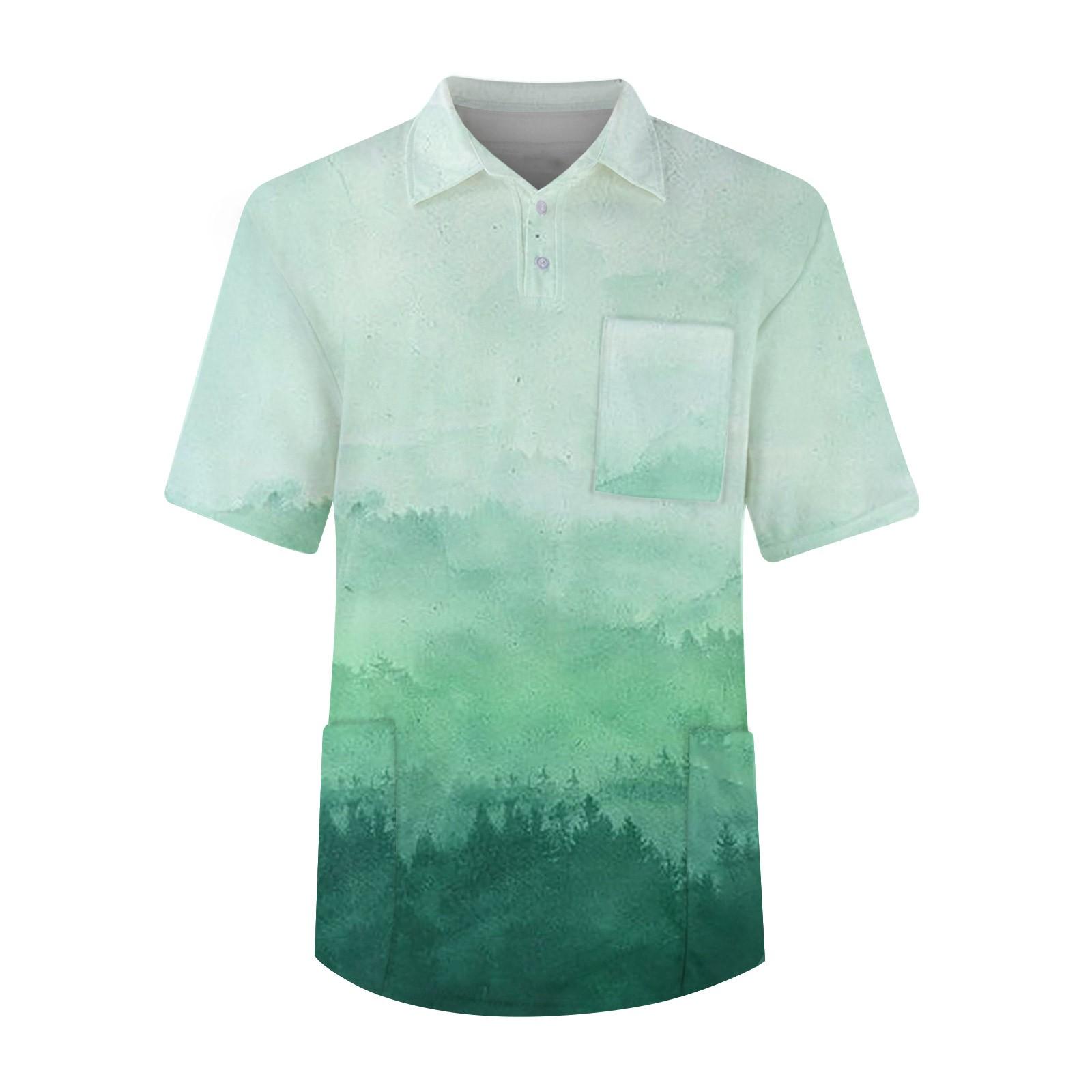 

Мужская однотонная футболка с коротким рукавом, пуговицами, лацканами, нагрудным карманом, Dry-nurse XXXL