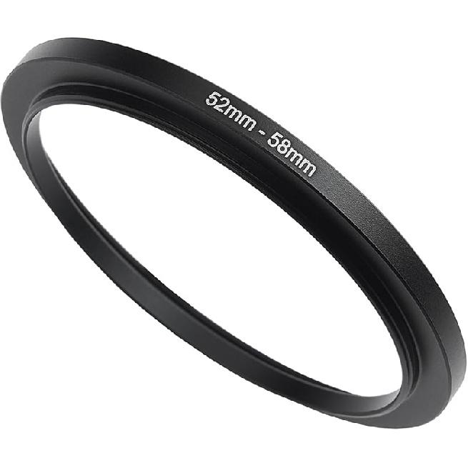 49mm To 58mm Step-Up Ring Filter Adapter for All Brands UV ND CPL Metal Ring Step-Up Rings Adapter Filter (49mm-58mm)