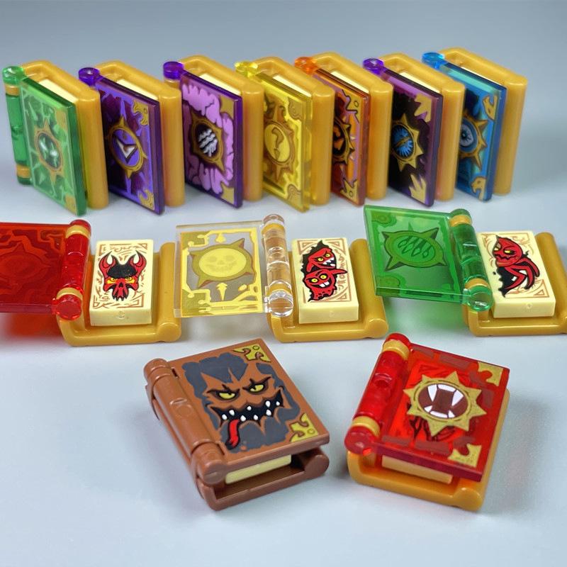 Bloki budulcowe małych cząstek: Minifigurka Otwierana Książka Magiczna 24324 & 24093