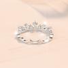 S925 Sterling Silber Ring für Frauen gestapelte Krone Modeschmuck Moissanit Ring Verlobungsring Diamantring Ehering Geschenk für Freundin