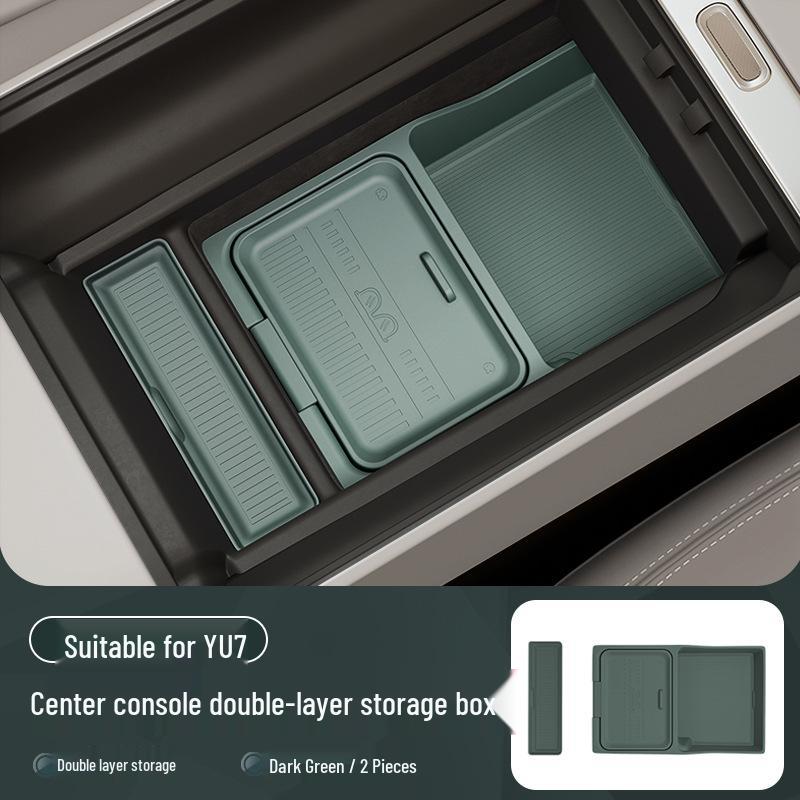 Xiaomi YU7 Armrest Box Silicone Pad & Storage Organizer for Car Interior