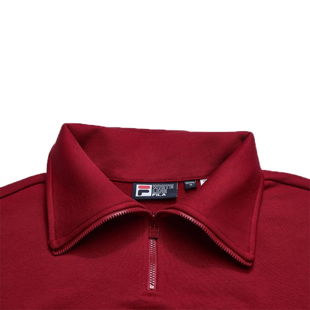 Fila Original Fashion Classic Retro Casual Versatile Comfortable Loose Pullover Sweatshirt Women Sweatshirt Red F61W549204FWI