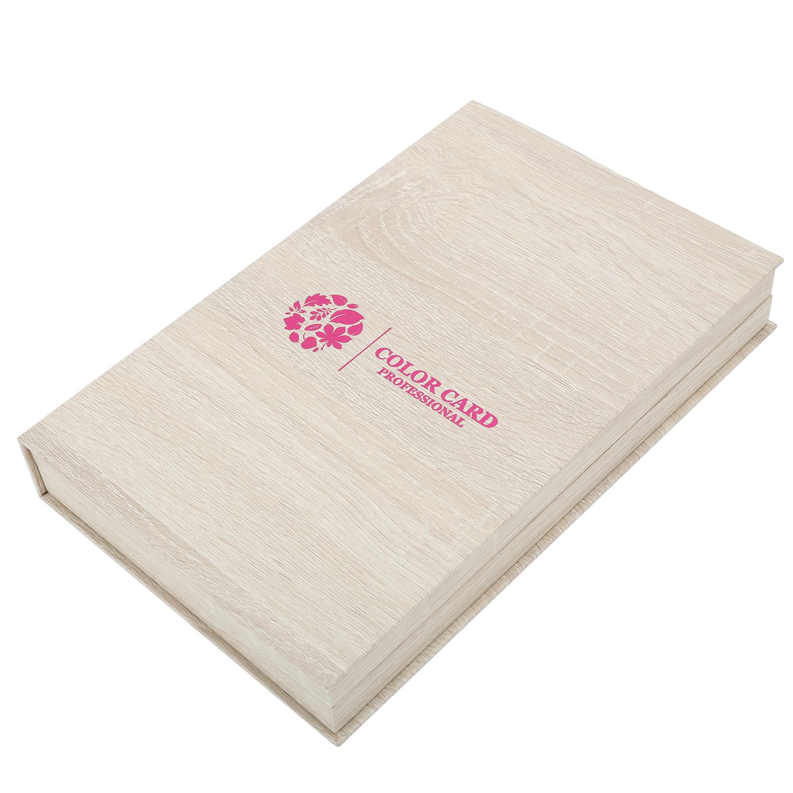 

180 цветов Деревянная книга для демонстрации гель-лака для ногтей Дисплей типсов для искусственных ногтей Книга с цветовой палитрой Светлый цвет