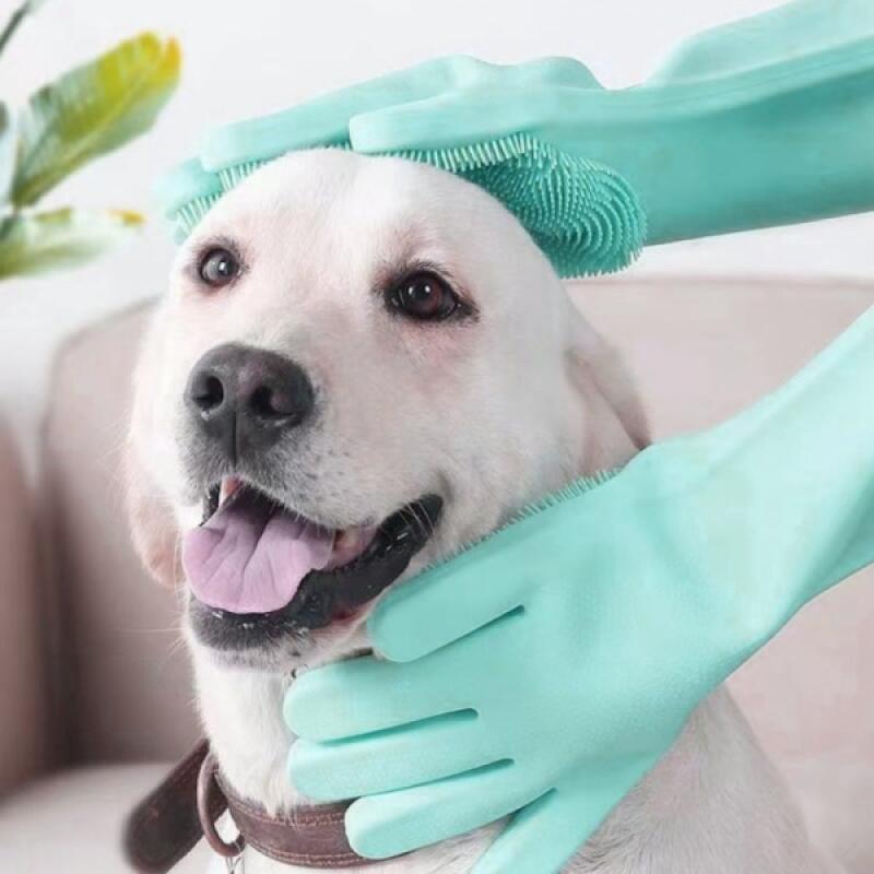 Silicone non-slip dishcloth rubber gloves with protrusions SN. Mint Washing Gloves