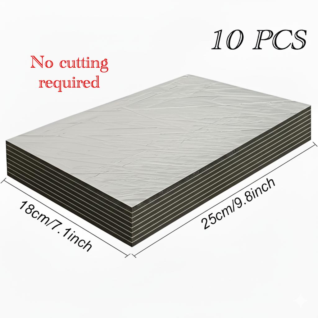 

5MM 10/20/30pcs Car Soundproof Insulation Panels Self-Adhesive Heat & Noise Insulation Barriers Suitable for Doors Engine Roof