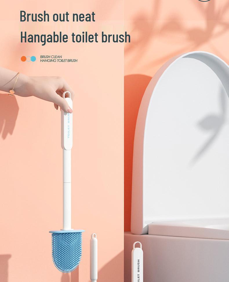 Wall-Mounted Toilet Brush Set with Base - Luxurious and Drainable Design