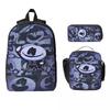 Spooky Month Horror Cartoon Kids Backpack Lunch Box Pen Bags for Boys Girls Backpacks Cute Schoolbag Bookbag Set