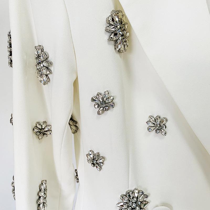 2025 Fashionable Rhinestone & Beadwork Suit: Jacket & Flared Pants Set