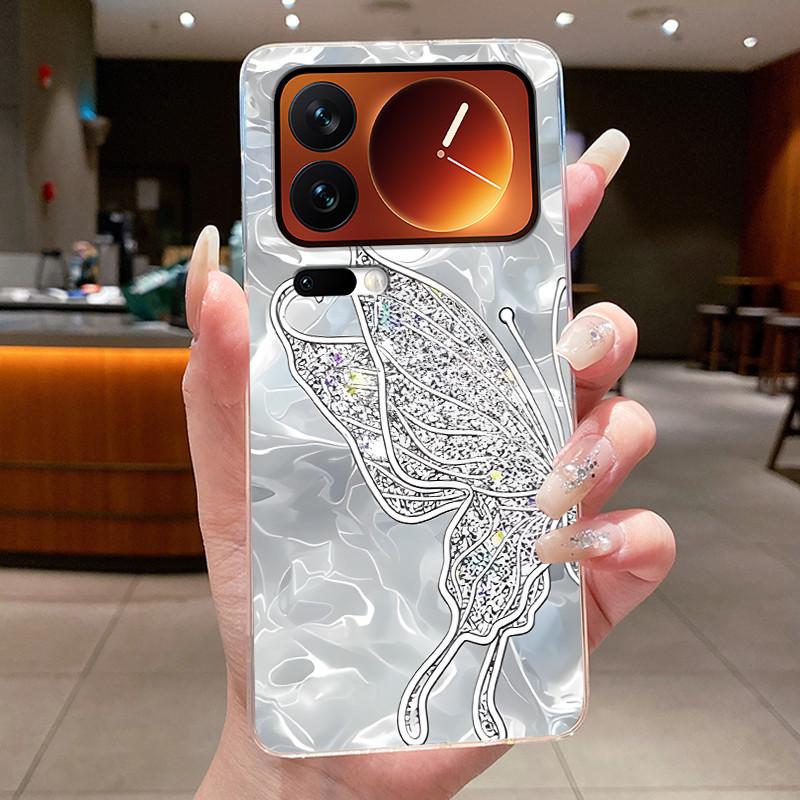 Casing For Xiaomi 17 Pro Max Mi 17 Pro Mi17 17Pro Phone Case Luxury Fashion Butterfly Flower Clear Soft TPU Silicone Back Cover