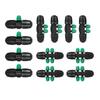 1/2" Pipe(DN16mm) To 4/7mm Hose Reducing Connector Green Nut Locked 3/4/6-Way Joint Garden Drip Irrigation System Fittings 2Pcs