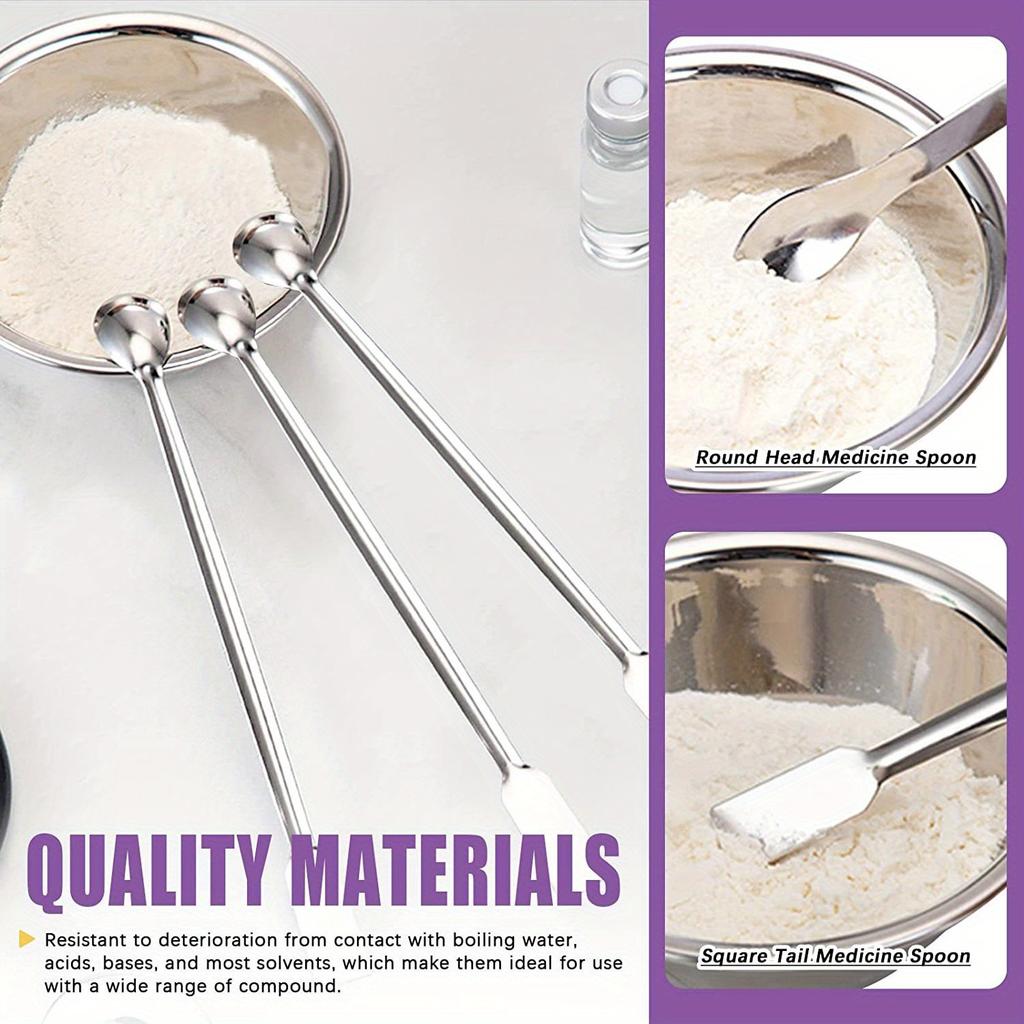 Stainless Steel Double-Headed Medicine Spoon - Perfect for Accurate Dosage Measurement