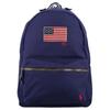 Zipper Closure Front Logo Embroidery Cotton Backpack Unisex Backpack Navy-Blue RL9AR1379AR137BCV